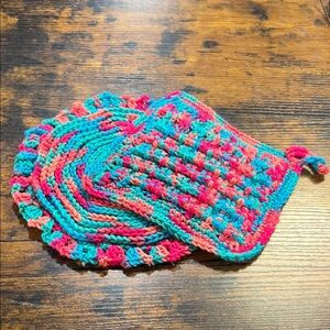 Colorful Crochet Hot Pad & Pot Holder